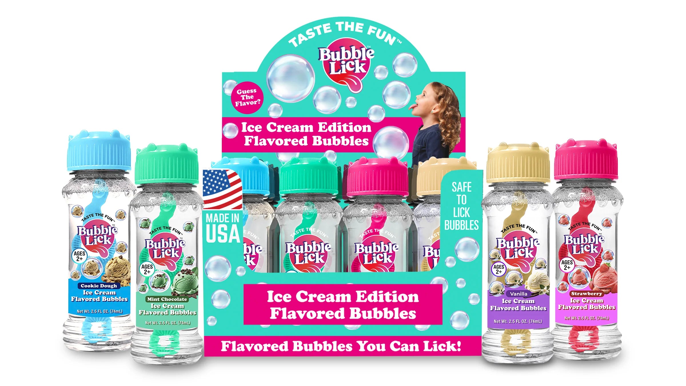 Ice Cream Flavored Bubble Lick - Cookie Dough