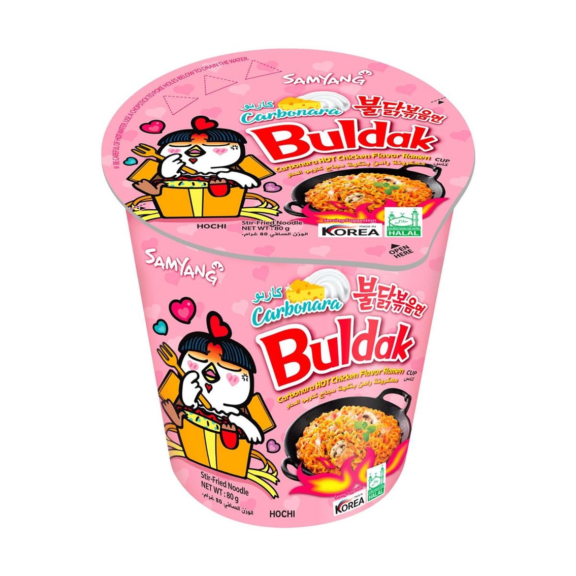 Korean Buldak Noodles Carbonara Stir Fried Ramen