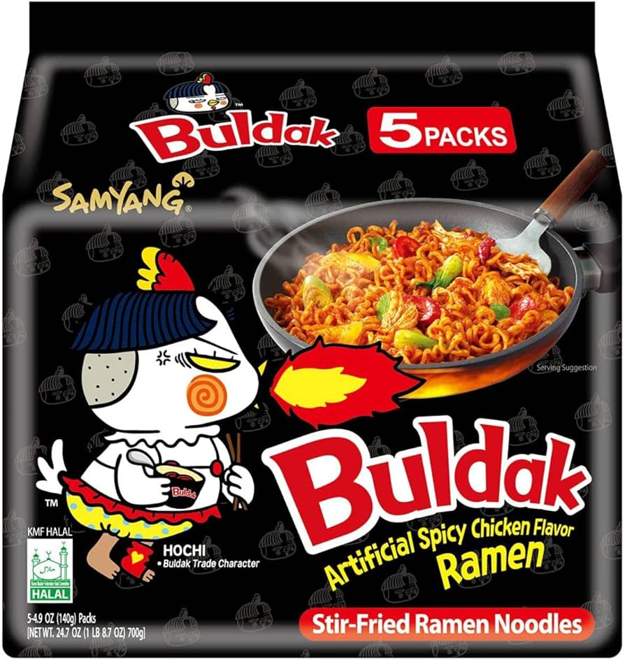 Buldak Spicy Chicken Flavour pack of 5