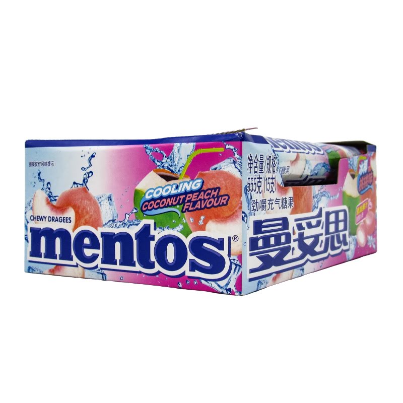 Mentos Neon Coconut Peach flavor