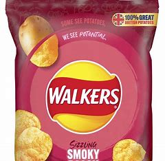 Walkers Sizzling Smoky Bacon