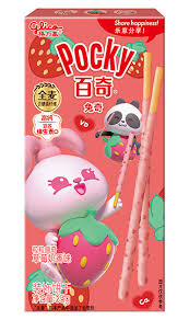 Glico Milk Strawberry Pocky Cookie Sticks