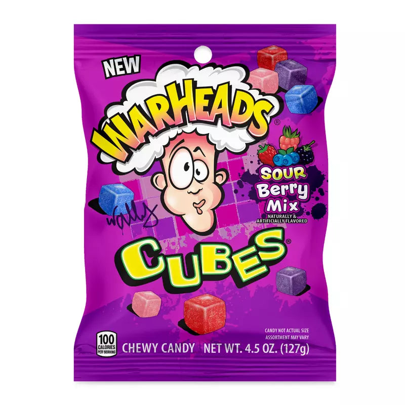 Warheads Chewy Cubes Sour Berry Mix