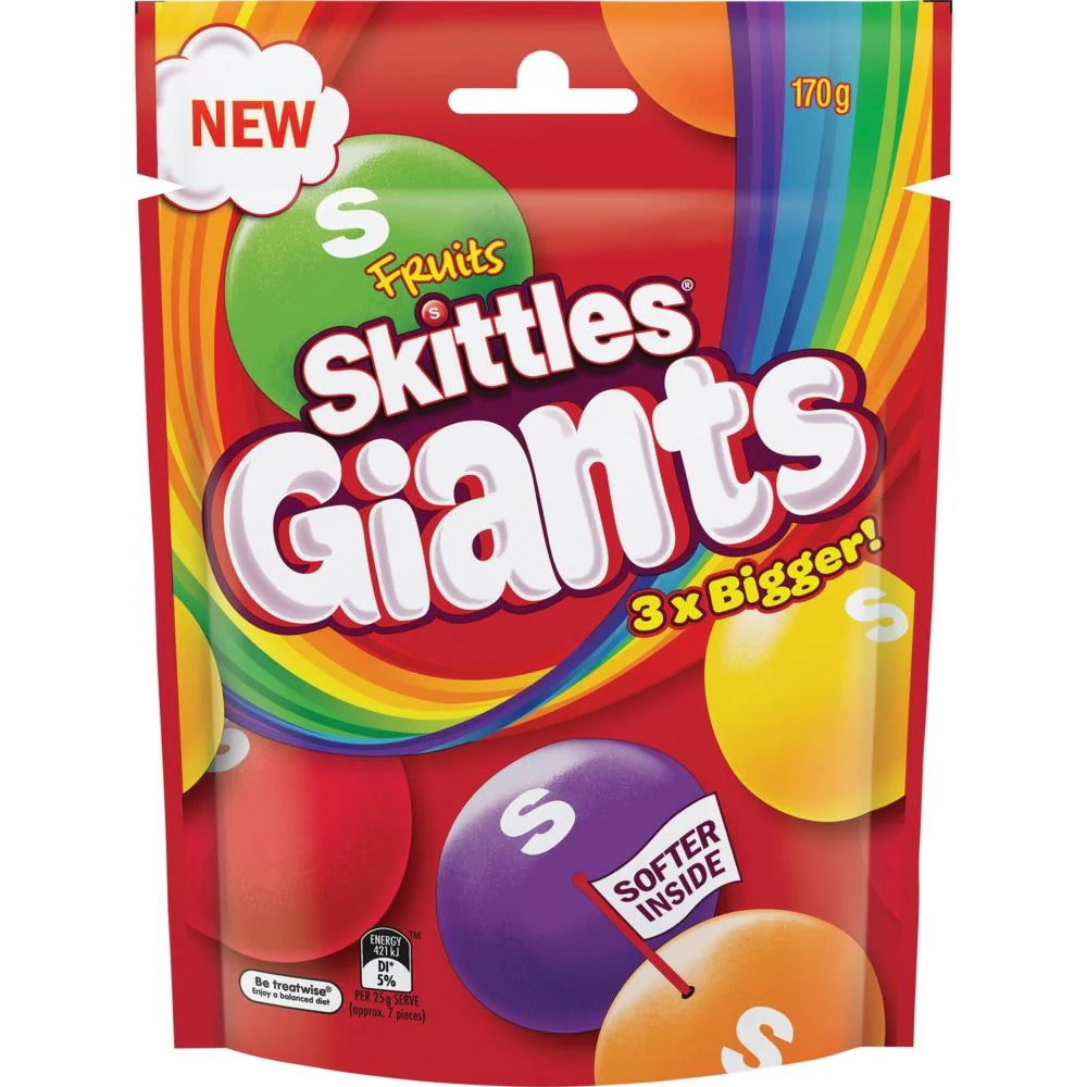 Skittles Giants Fruits 3X Bigger UK